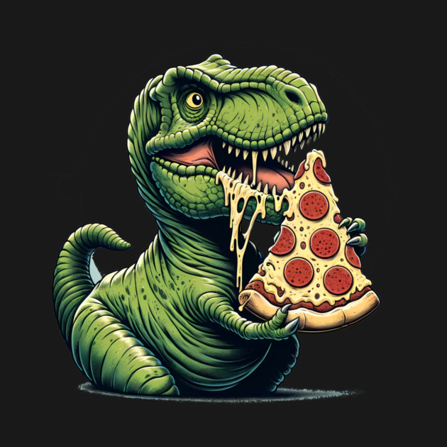 Funny Pizza T rex Dinosaur, Pizza Lover by logiamerch