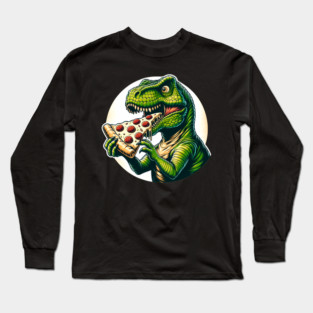 Funny Pizza T rex Dinosaur, Pizza Lover Long Sleeve T-Shirt