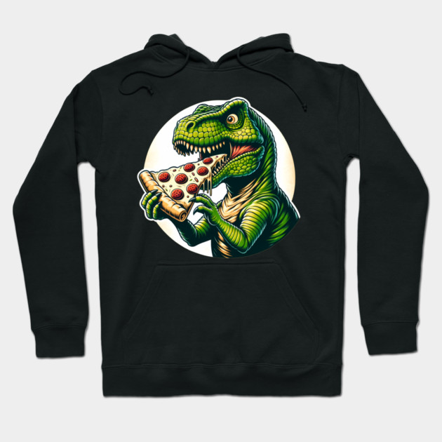 Funny Pizza T rex Dinosaur, Pizza Lover Hoodie by logiamerch