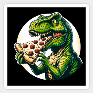 Funny Pizza T rex Dinosaur, Pizza Lover Sticker