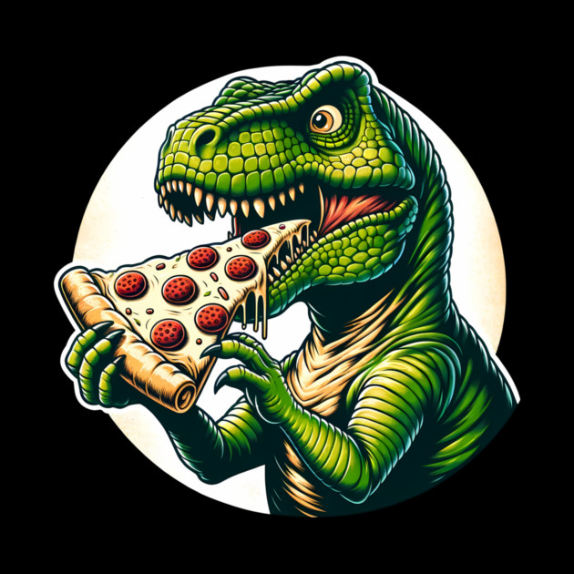 Funny Pizza T rex Dinosaur, Pizza Lover by logiamerch