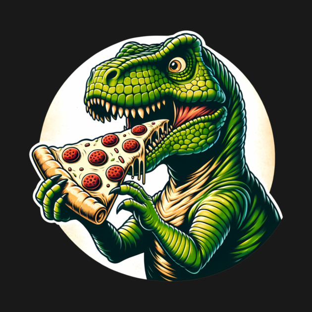 Funny Pizza T rex Dinosaur, Pizza Lover by logiamerch