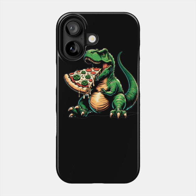 Funny Pizza T rex Dinosaur, Pizza Lover Phone Case by logiamerch