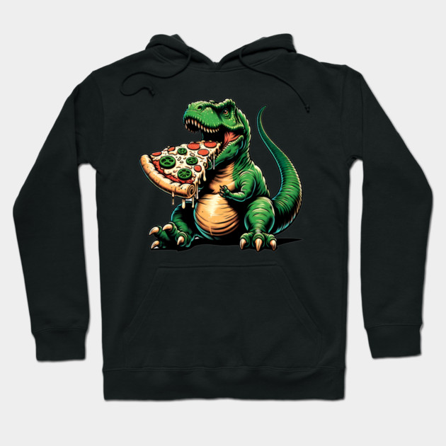 Funny Pizza T rex Dinosaur, Pizza Lover Hoodie by logiamerch