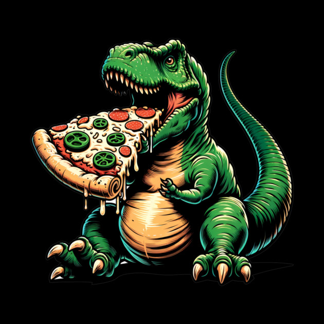 Funny Pizza T rex Dinosaur, Pizza Lover by logiamerch