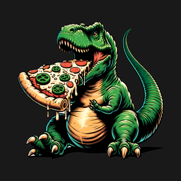 Funny Pizza T rex Dinosaur, Pizza Lover by logiamerch
