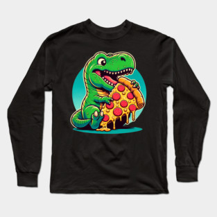 Funny Pizza T rex Dinosaur, Pizza Lover Long Sleeve T-Shirt