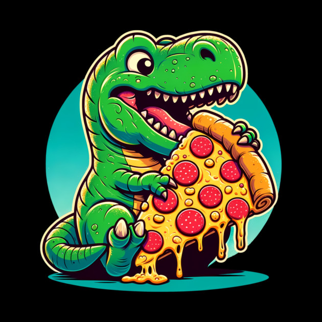 Funny Pizza T rex Dinosaur, Pizza Lover by logiamerch
