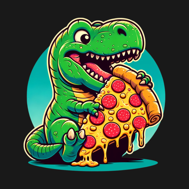 Funny Pizza T rex Dinosaur, Pizza Lover by logiamerch