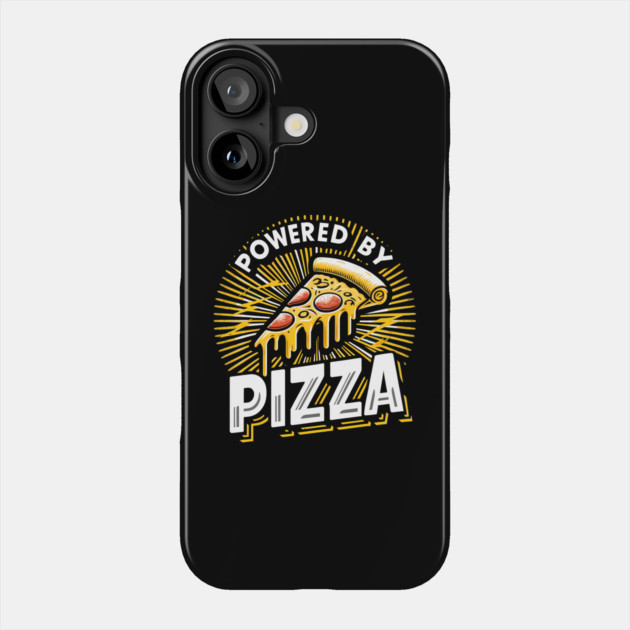 Funny Powered by Pizza Phone Case by logiamerch
