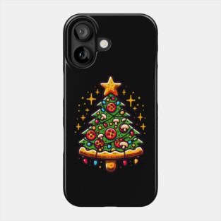 Xmas Tree with Pizza, Funny Pizza Lover Phone Case