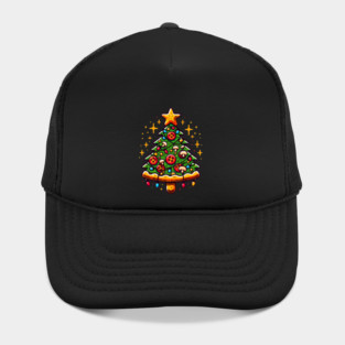 Xmas Tree with Pizza, Funny Pizza Lover Hat