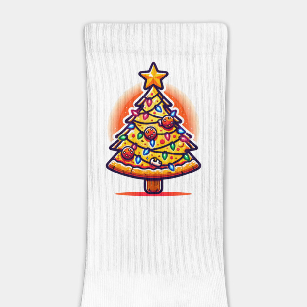 Xmas Tree with Pizza, Funny Pizza Lover by logiamerch