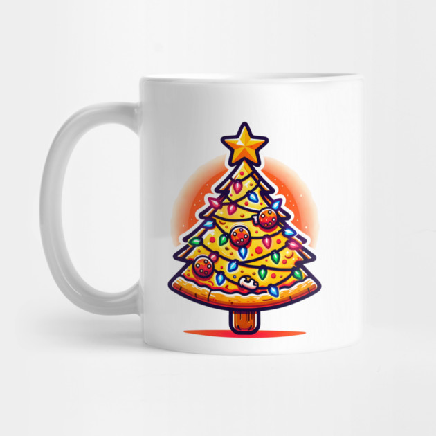 Xmas Tree with Pizza, Funny Pizza Lover by logiamerch