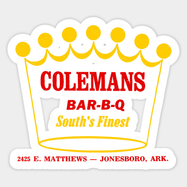Colemans Bar-B-Q Sticker by rt-shirts
