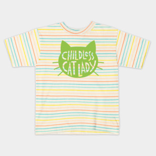 Childless Cat Lady in Chartreuse Kids T-Shirt