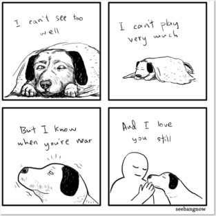 Dog Loves you still Posters and Art