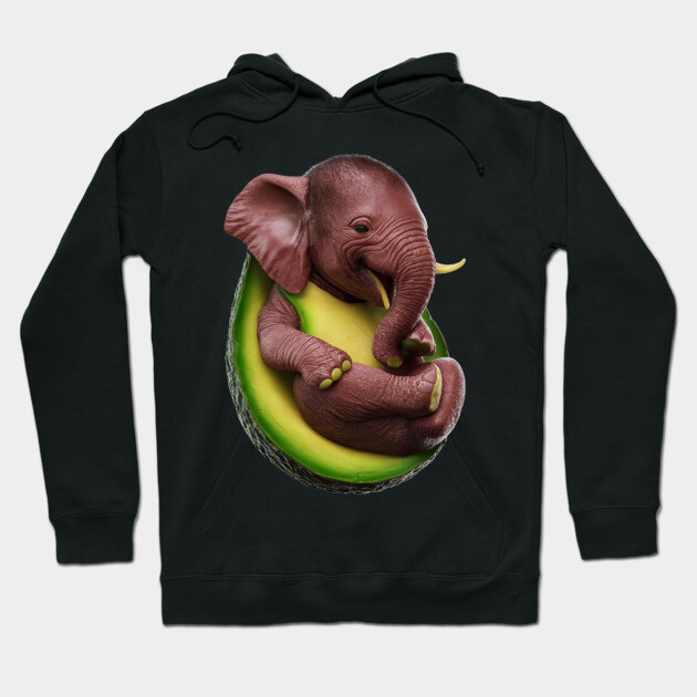 Avocado Elephant Baby Hoodie by animegirlnft