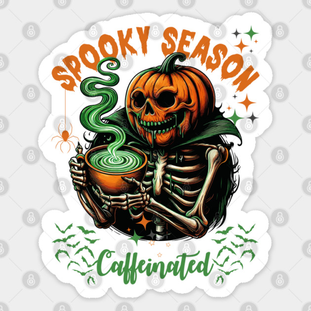 Spooky Halloween Witch Coffee Lover Sticker by JessArty