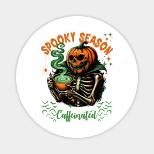 Spooky Halloween Witch Coffee Lover Magnet