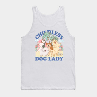 Childless Dog Lady Cat Lady Funny Vote 2024 Funny Saying Tank Top