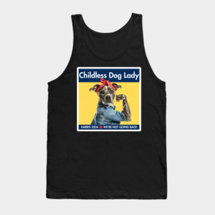 Childless Dog Lady Harris's 2024 We’re Not Going Back Funny Tank Top
