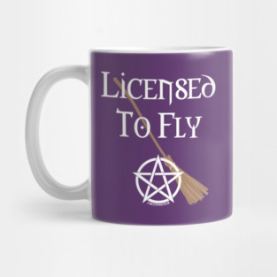 Licensed to Fly Wiccan Pagan Halloween Cheeky Witch Mug