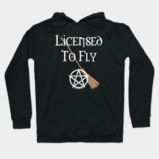 Licensed to Fly Wiccan Pagan Halloween Cheeky Witch Hoodie by Cheeky Witch