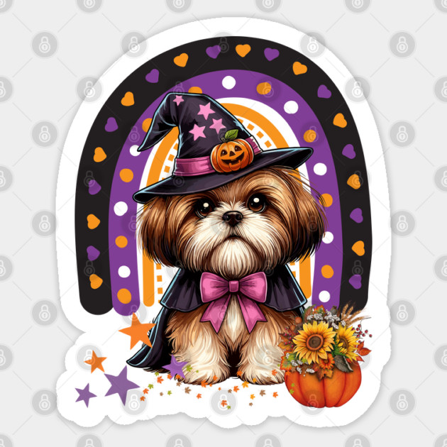 Halloween Shih Tzu Dog Lover Sticker by JessArty
