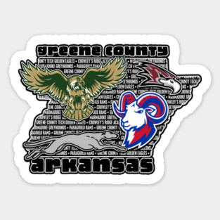 Greene County Mascots Sticker