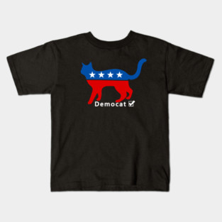 Democat 2024 Cat Lover Democrat Kamala 2024 Kids T-Shirt