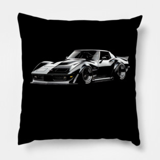 Black Corvette C3 Widebody Pillow