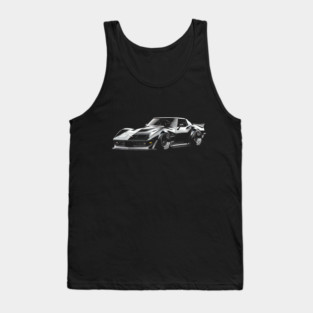 Black Corvette C3 Widebody Tank Top