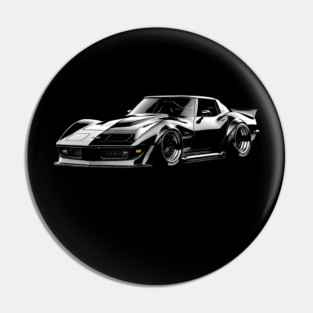 Black Corvette C3 Widebody Pin