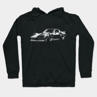 Black Corvette C3 Widebody Hoodie