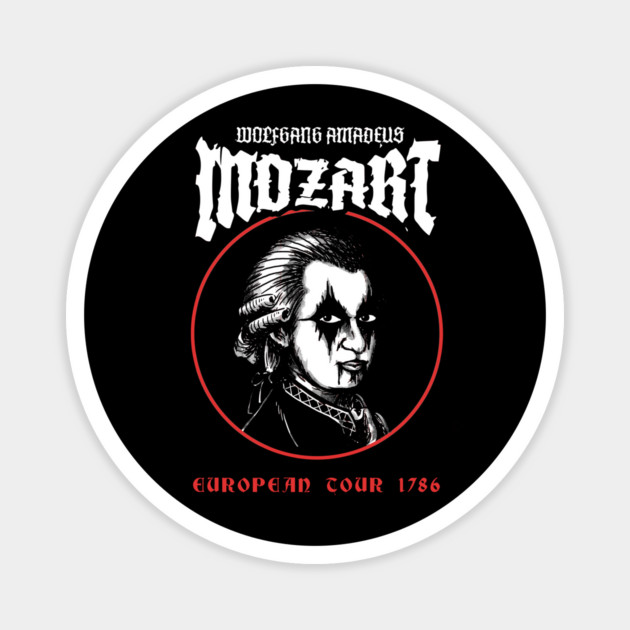 Mozart Metal Magnet by dumbshirts