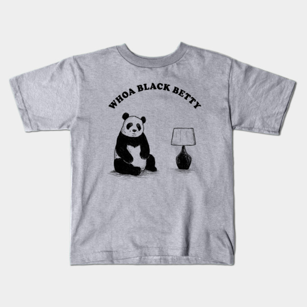 Woah Black Betty Panda Lamp Kids T-Shirt by dumbshirts