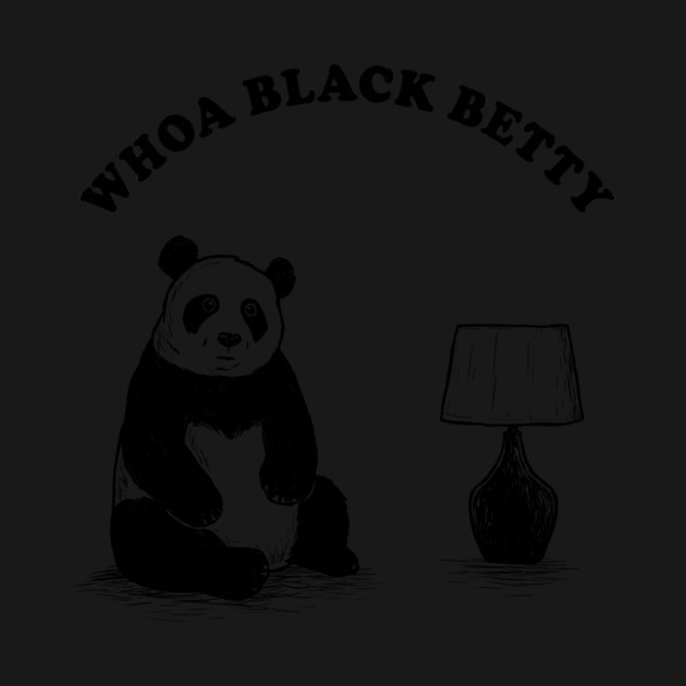 Woah Black Betty Panda Lamp by dumbshirts