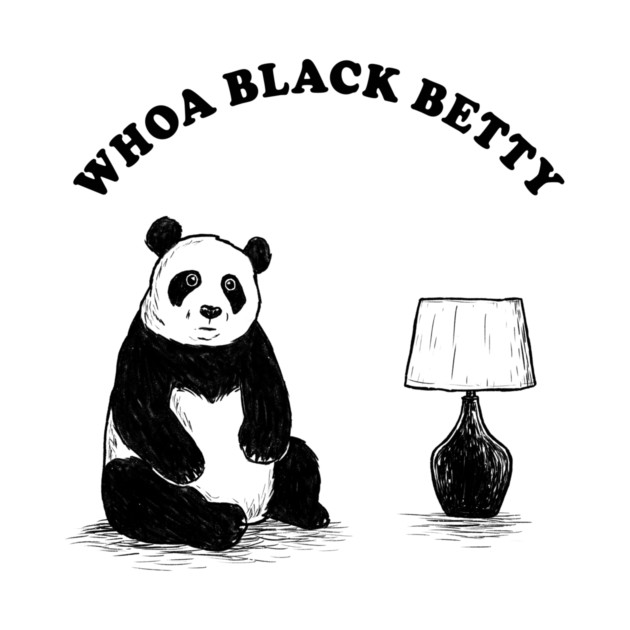 Woah Black Betty Panda Lamp by dumbshirts