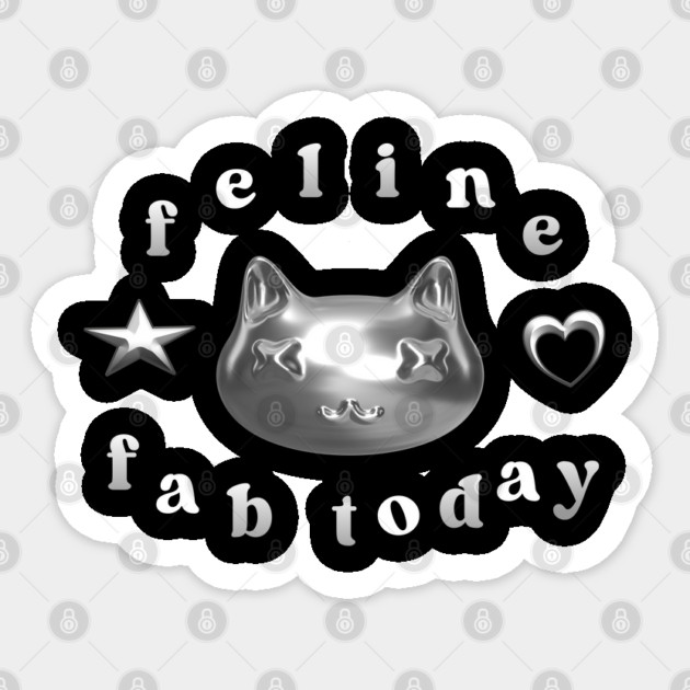 Y2K Feline Fab Today Sticker by TurnEffect