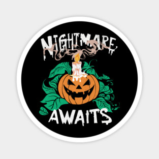 Haunt Forevermore Design: Spooky Jack-o'-Lantern & Haunted House - Halloween Art Magnet