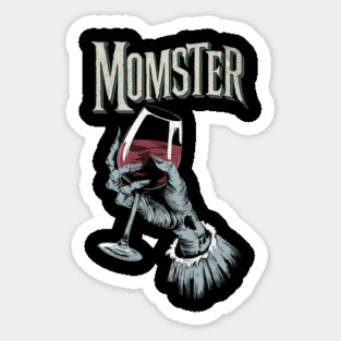 Momster Design: Monstrous Hand with Wine Glass - Funny Halloween Art Magnet