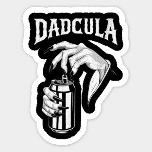 Dadcula Design: Monstrous Hand Opening Can - Funny Halloween Art Sticker