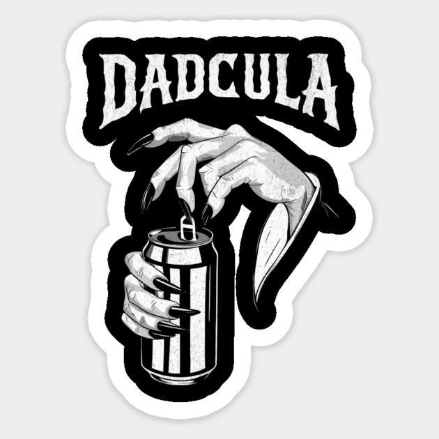 Dadcula Design: Monstrous Hand Opening Can - Funny Halloween Art Sticker by Designed By Marty