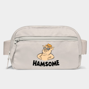 Hamsome Pig Animal Humor Pun Bag