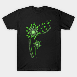 Dandelion Mental Health Awareness Never Give Up T-Shirt