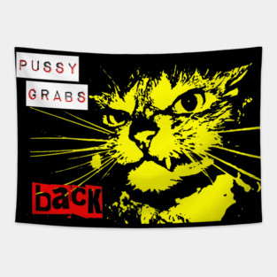 Pussy Grabs Back Tapestry