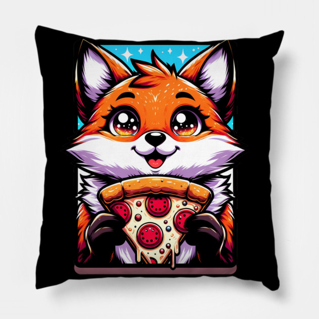 Funny Fox with Pizza Pillow by logiamerch