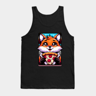 Funny Fox with Pizza Tank Top