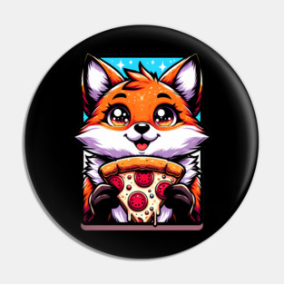 Funny Fox with Pizza Pin
